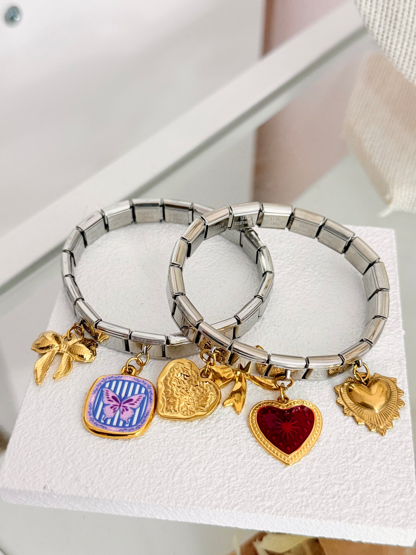 Italian Charm Heart Bracelet