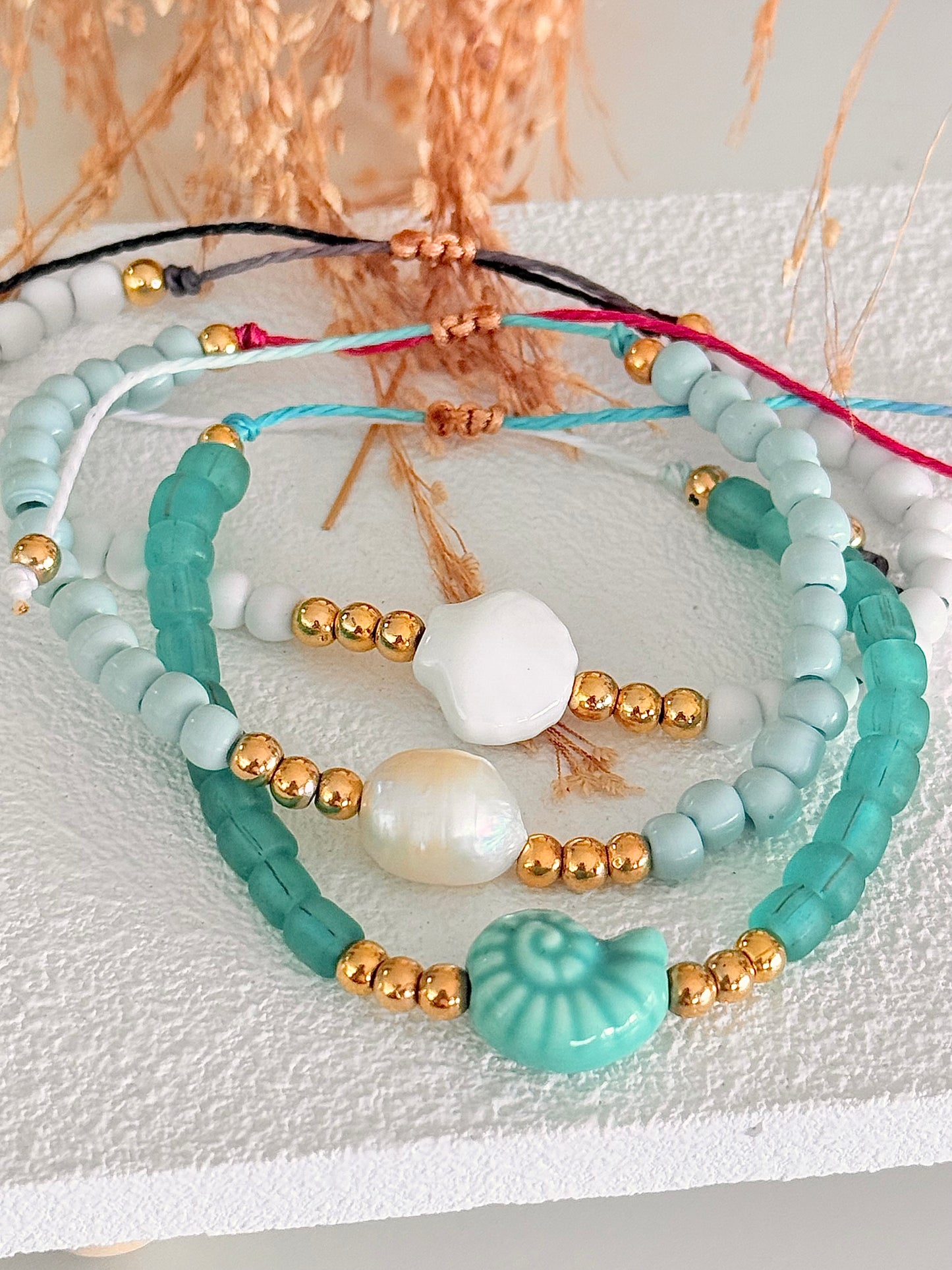 Sand Sea Bracelet: Set de 3 pulseras