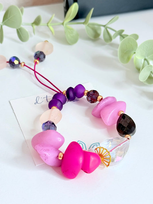 Color Bloom Bracelet- Pink