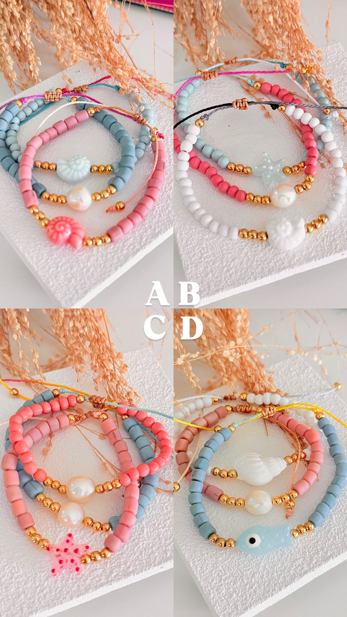 Sand Sea Bracelet: Set de 3 pulseras