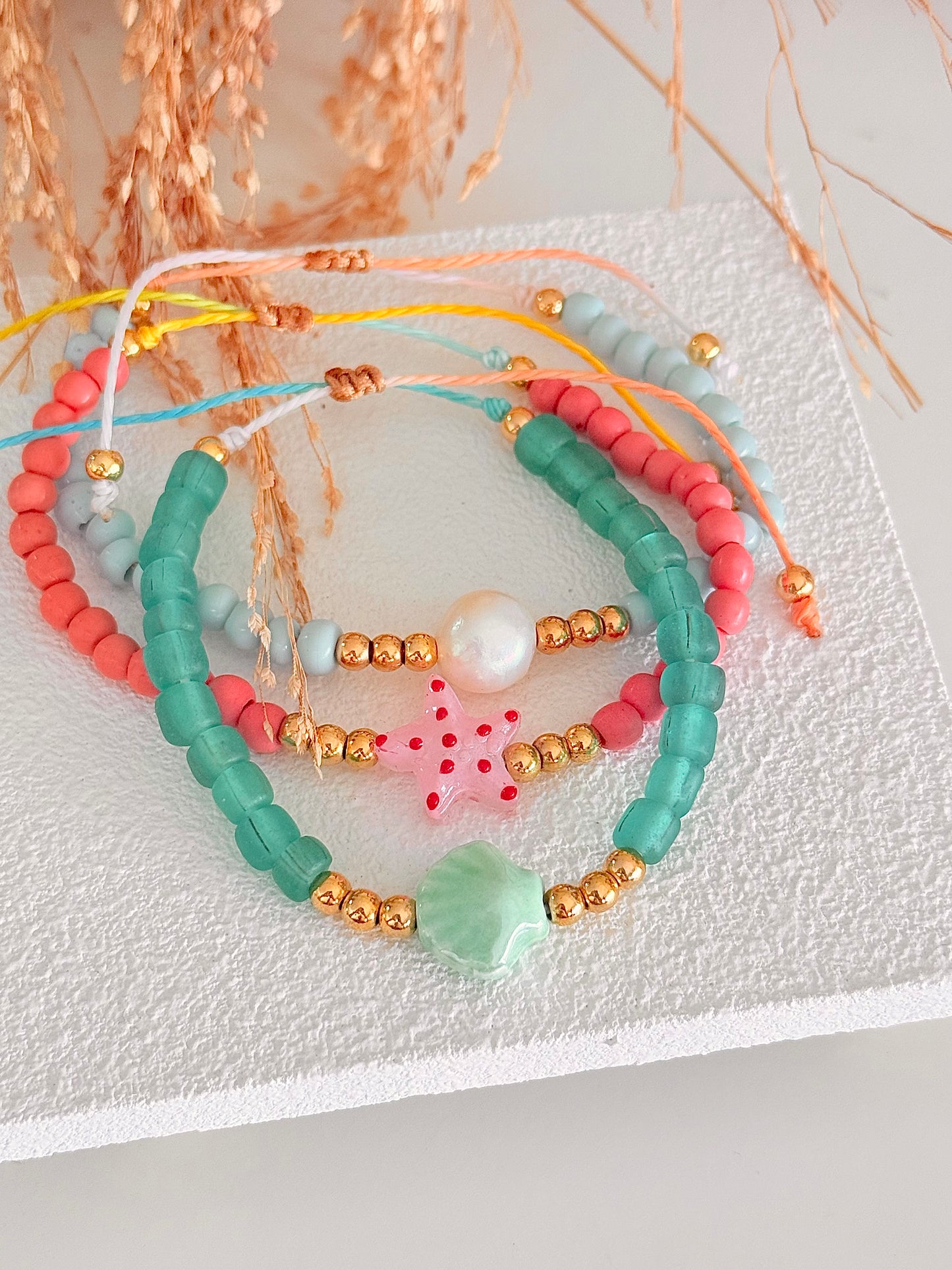 Sand Sea Bracelet: Set de 3 pulseras