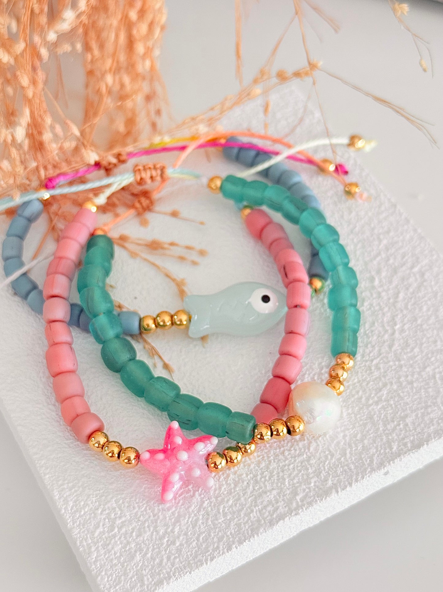 Sand Sea Bracelet: Set de 3 pulseras