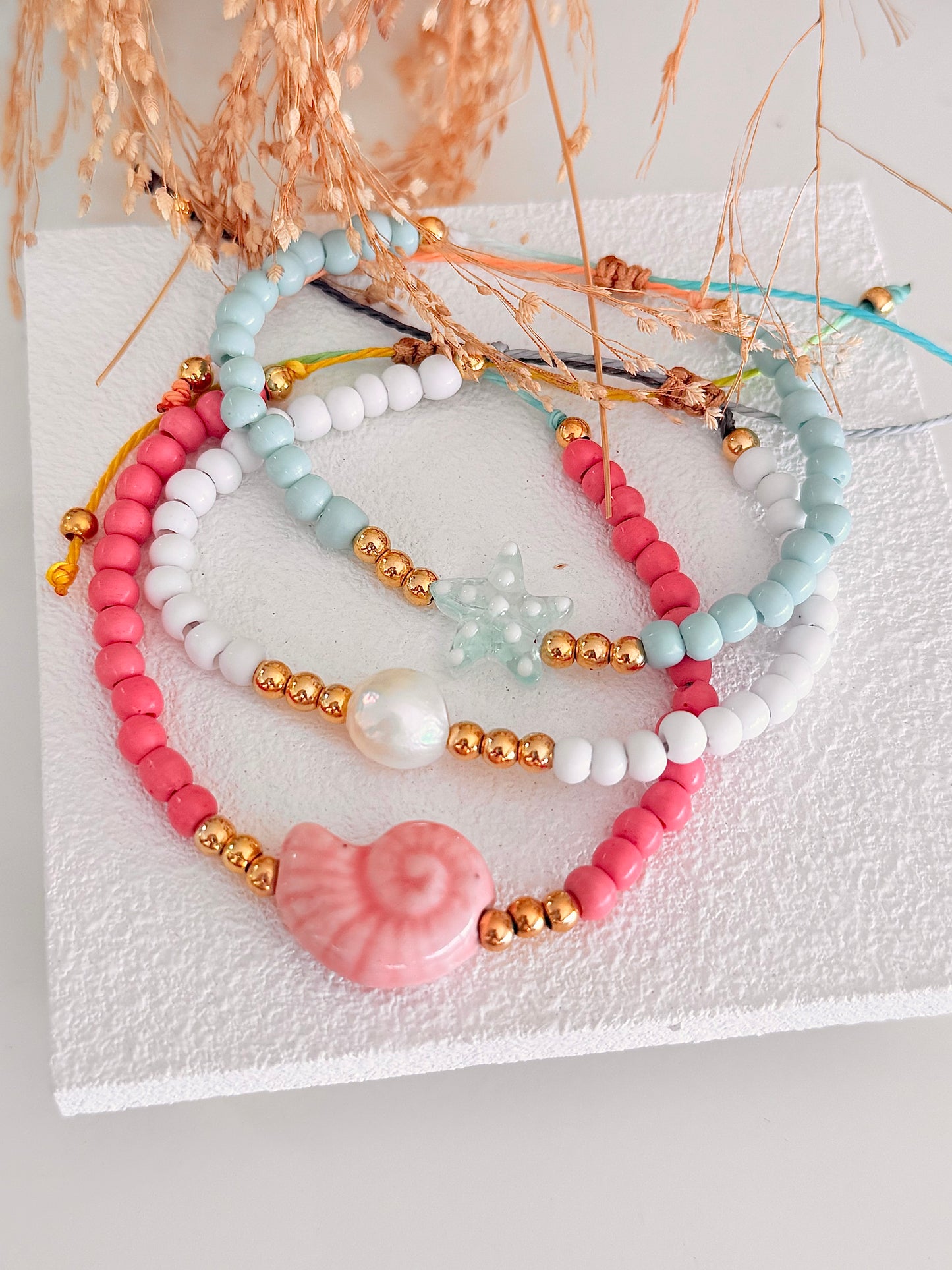 Sand Sea Bracelet: Set de 3 pulseras