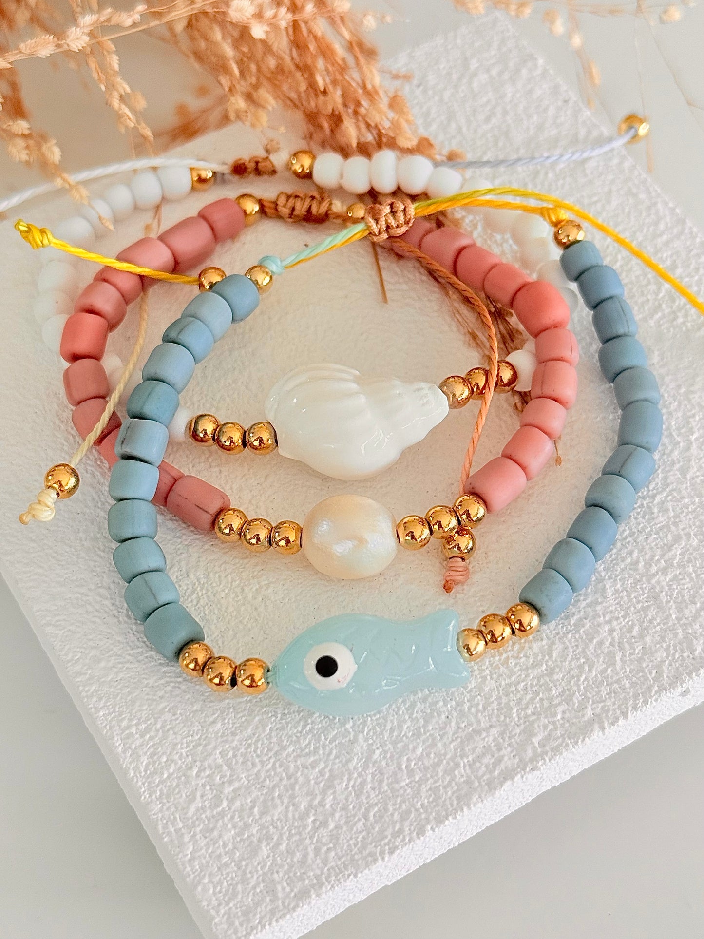 Sand Sea Bracelet: Set de 3 pulseras