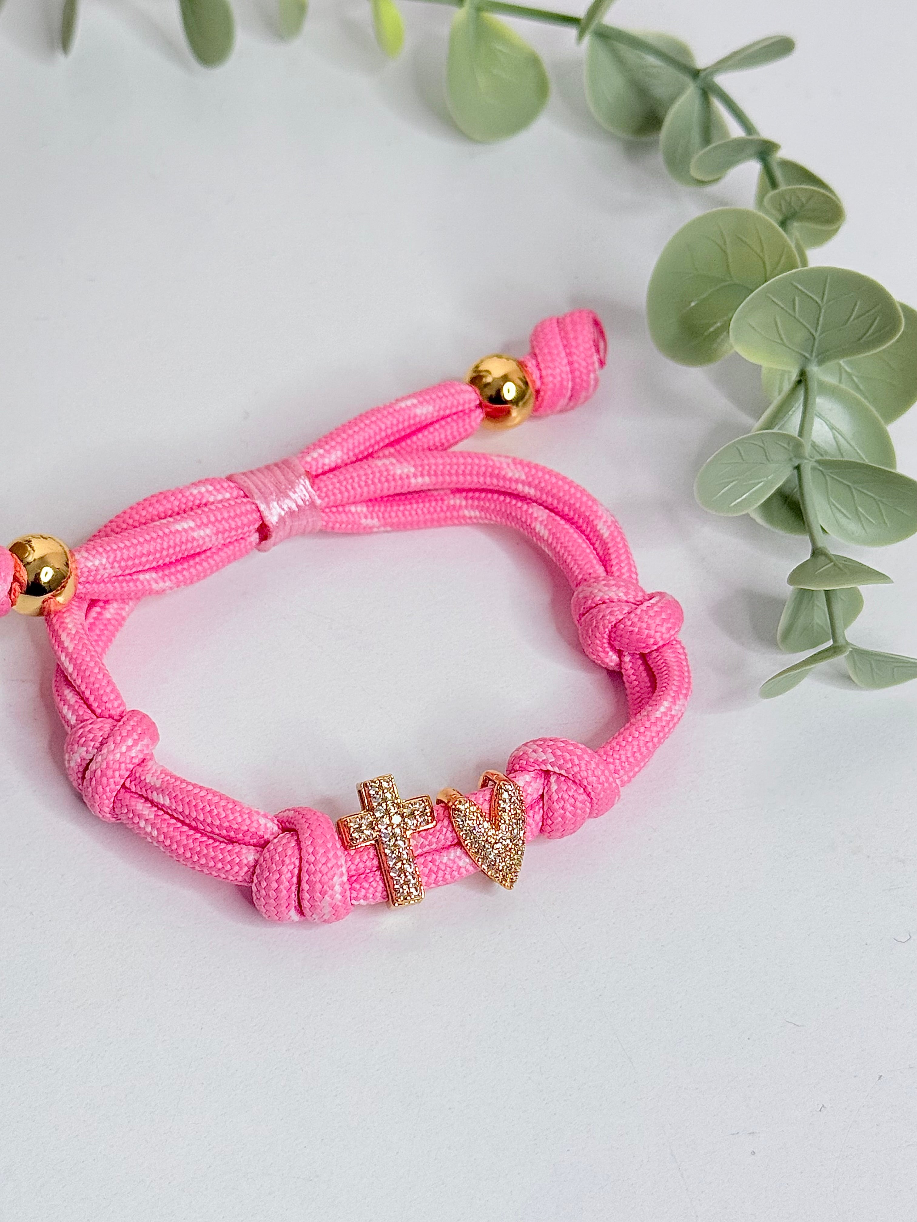 Fe y Amor Pink Bracelet
