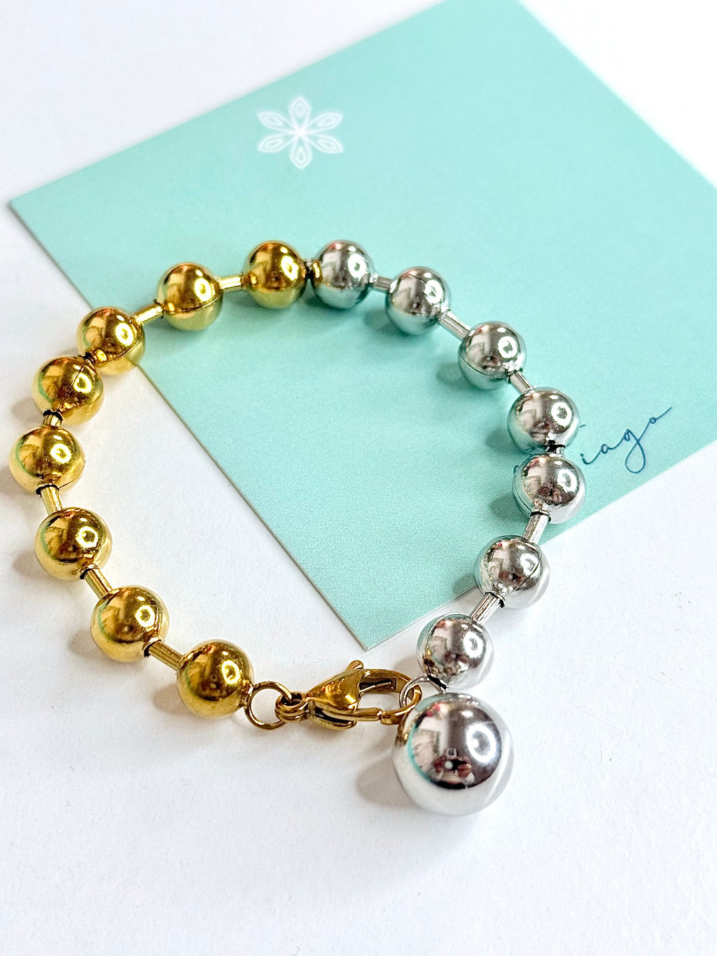 Militar Ball Bracelet 2 tonos Nueva