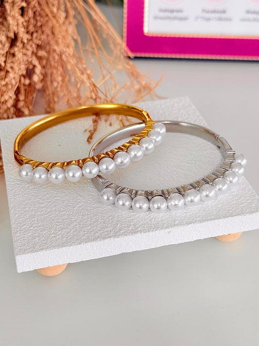 Pearl Bangle Bracelet
