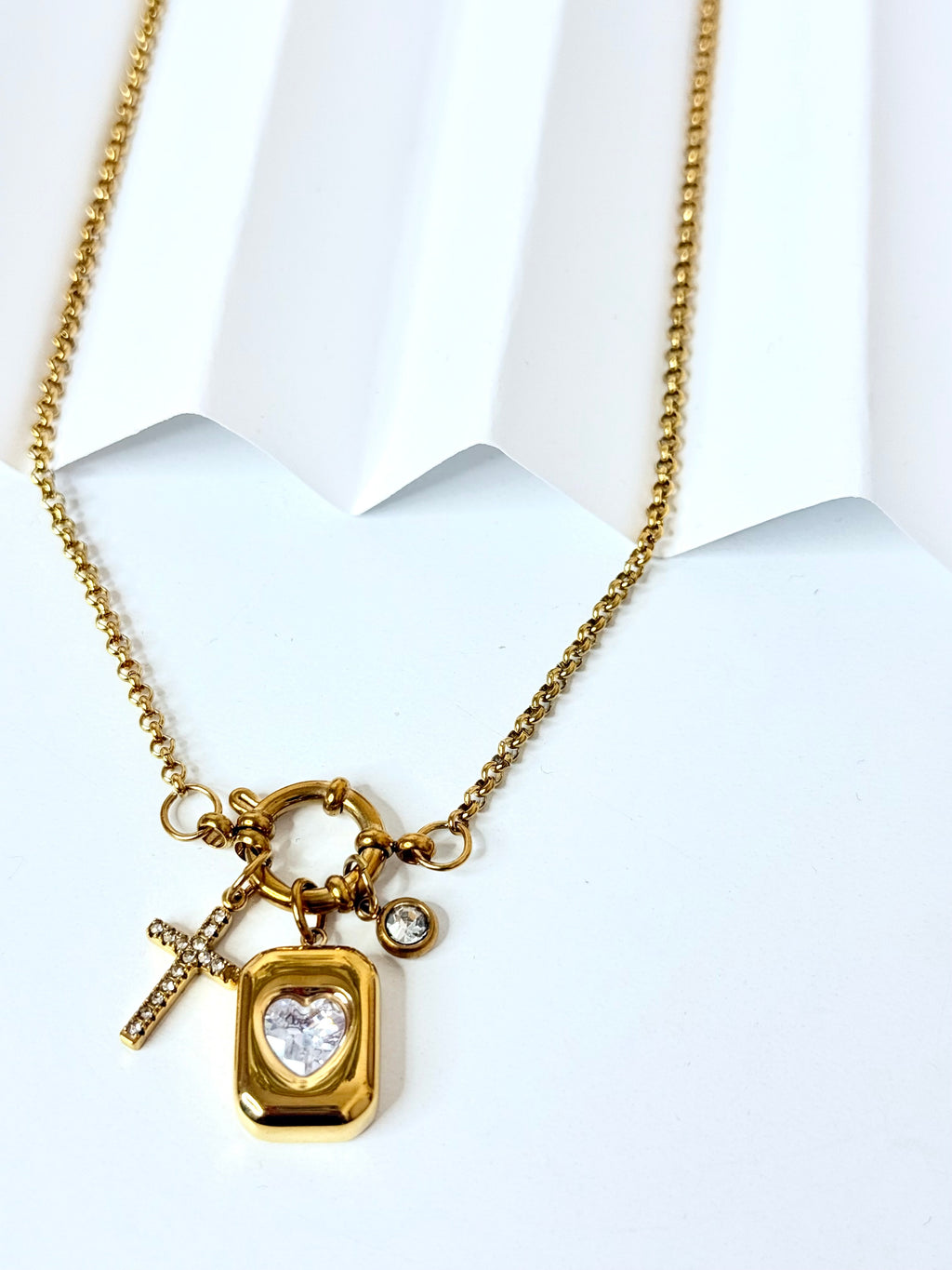 Paty 3 charm Long Necklace