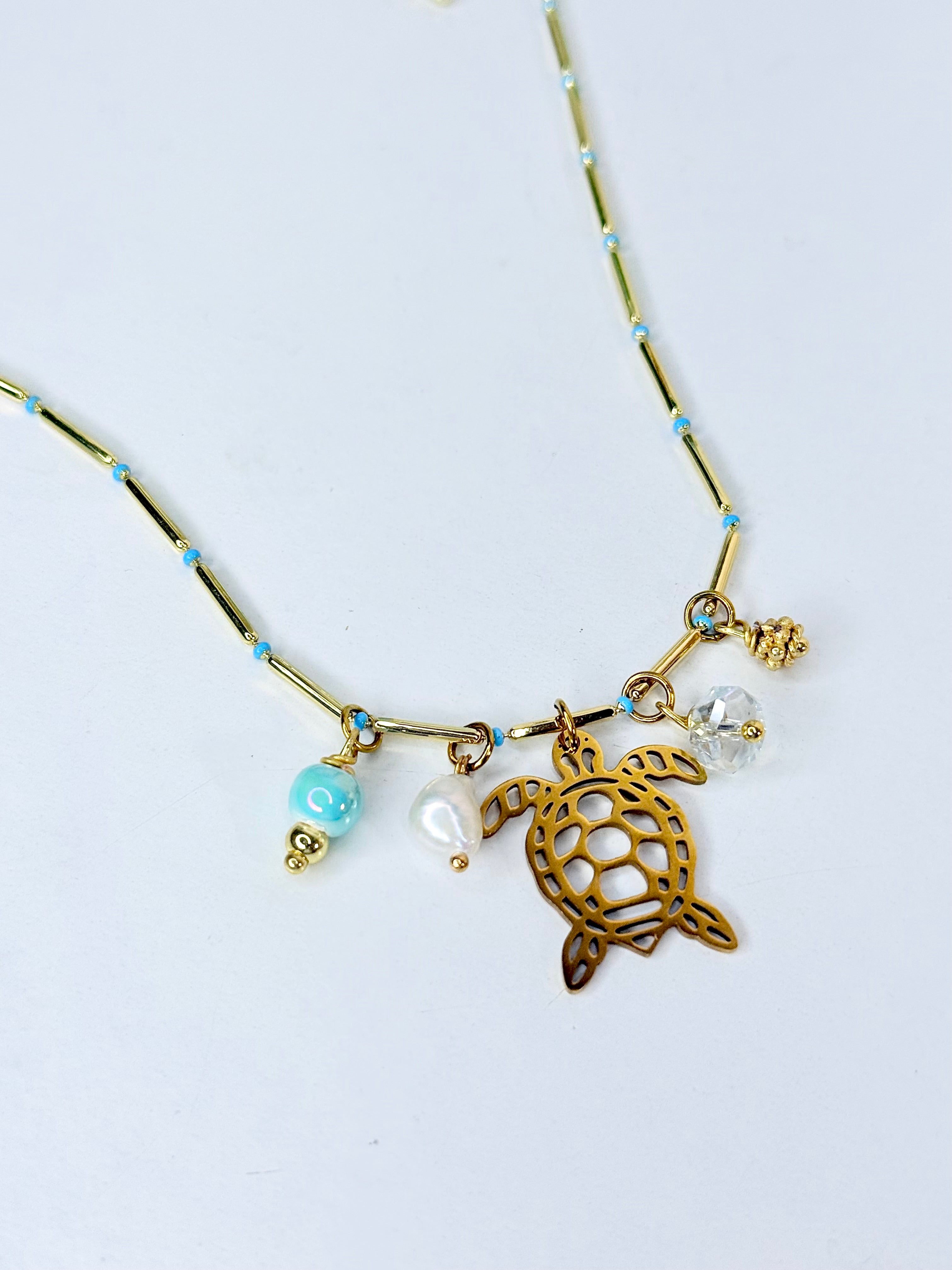 Turtle Blue Necklace