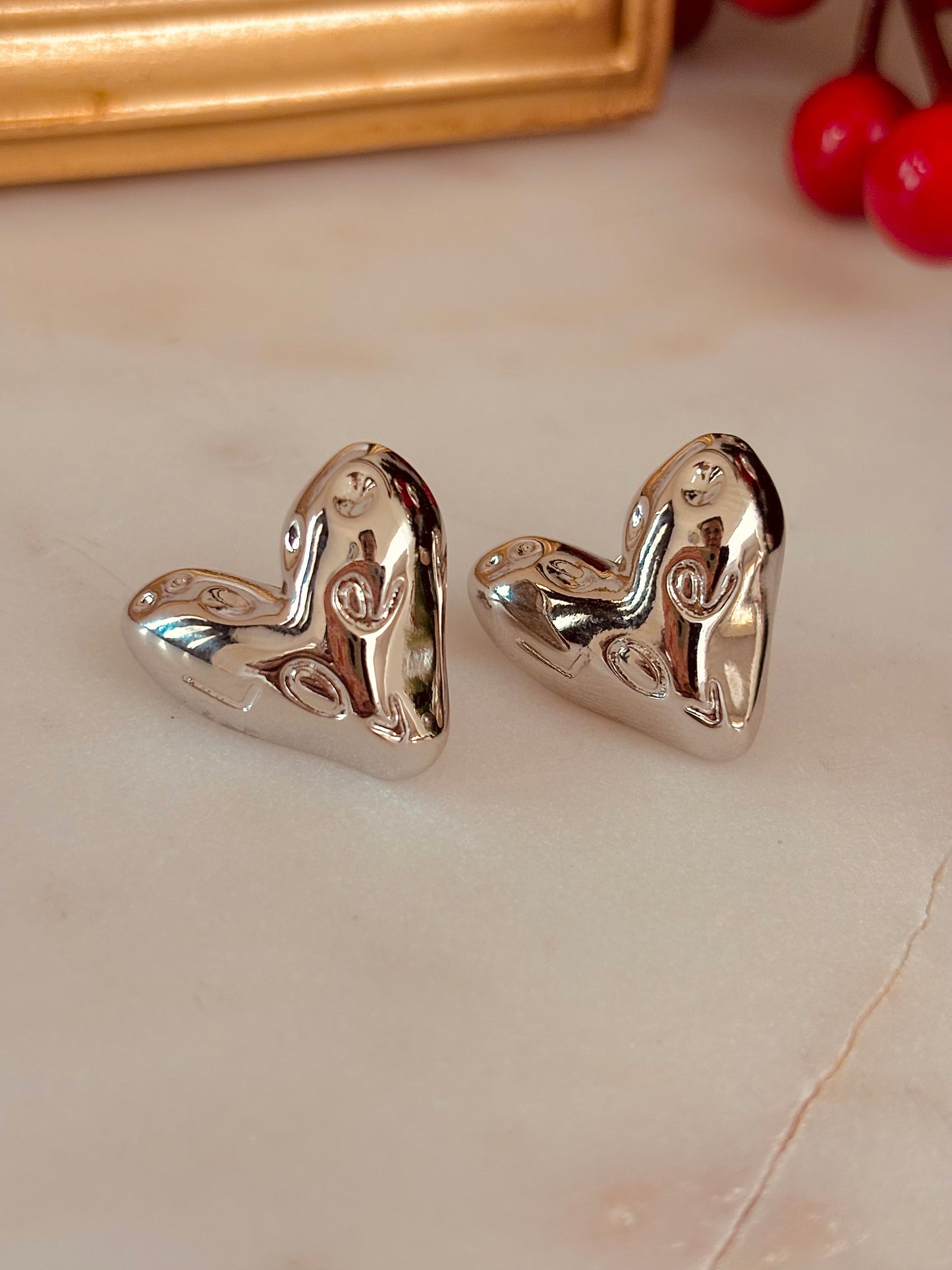 Silver Heart Earrings