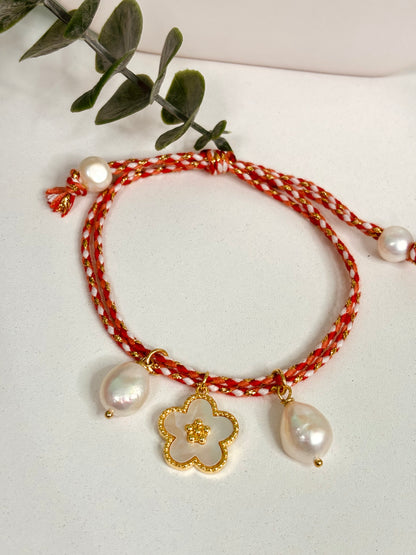 Red Daisy Bracelet