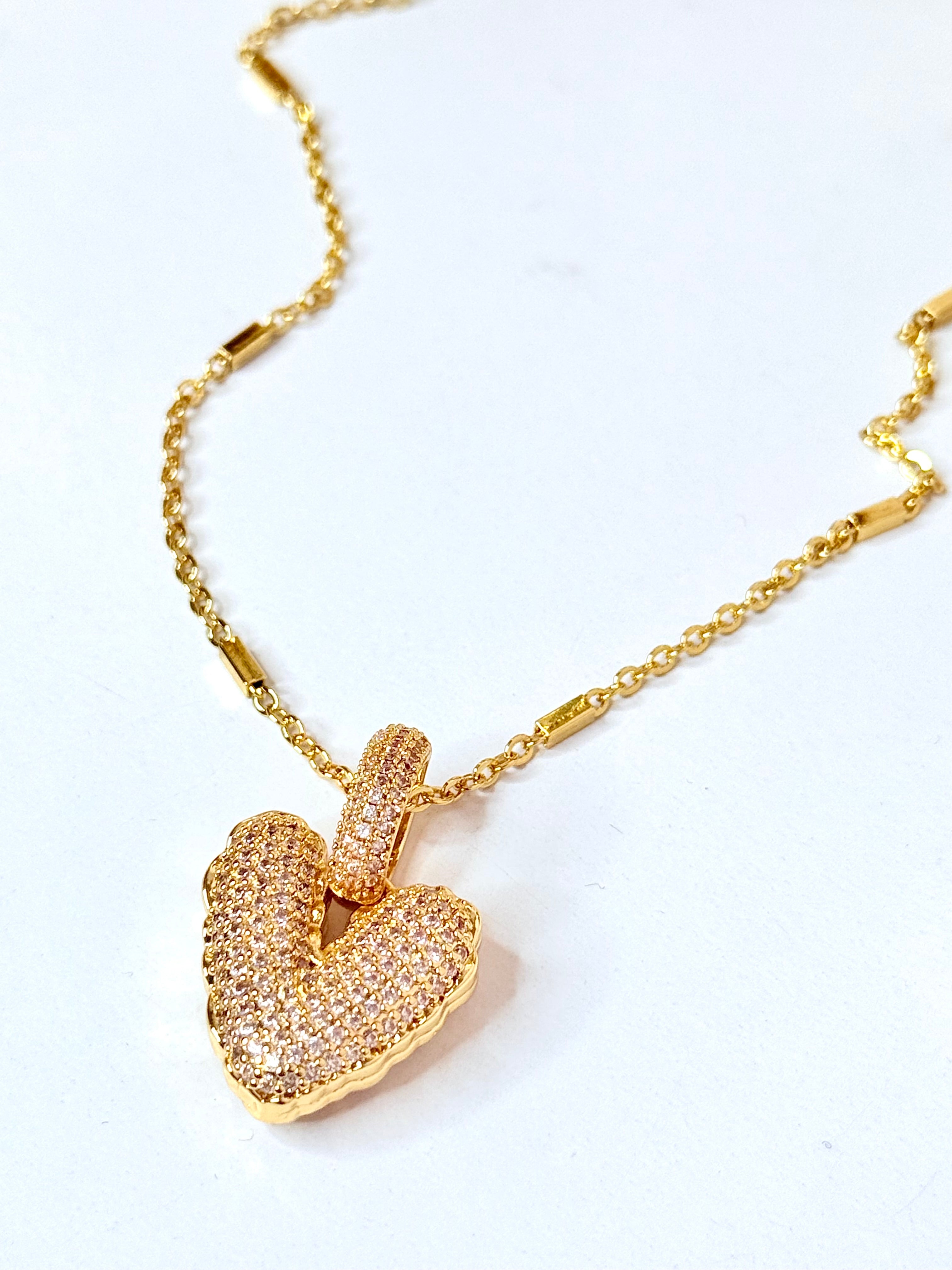 Bold Shiny Heart Necklace