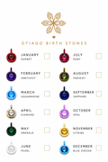 Dtiago Birth Stones Necklace
