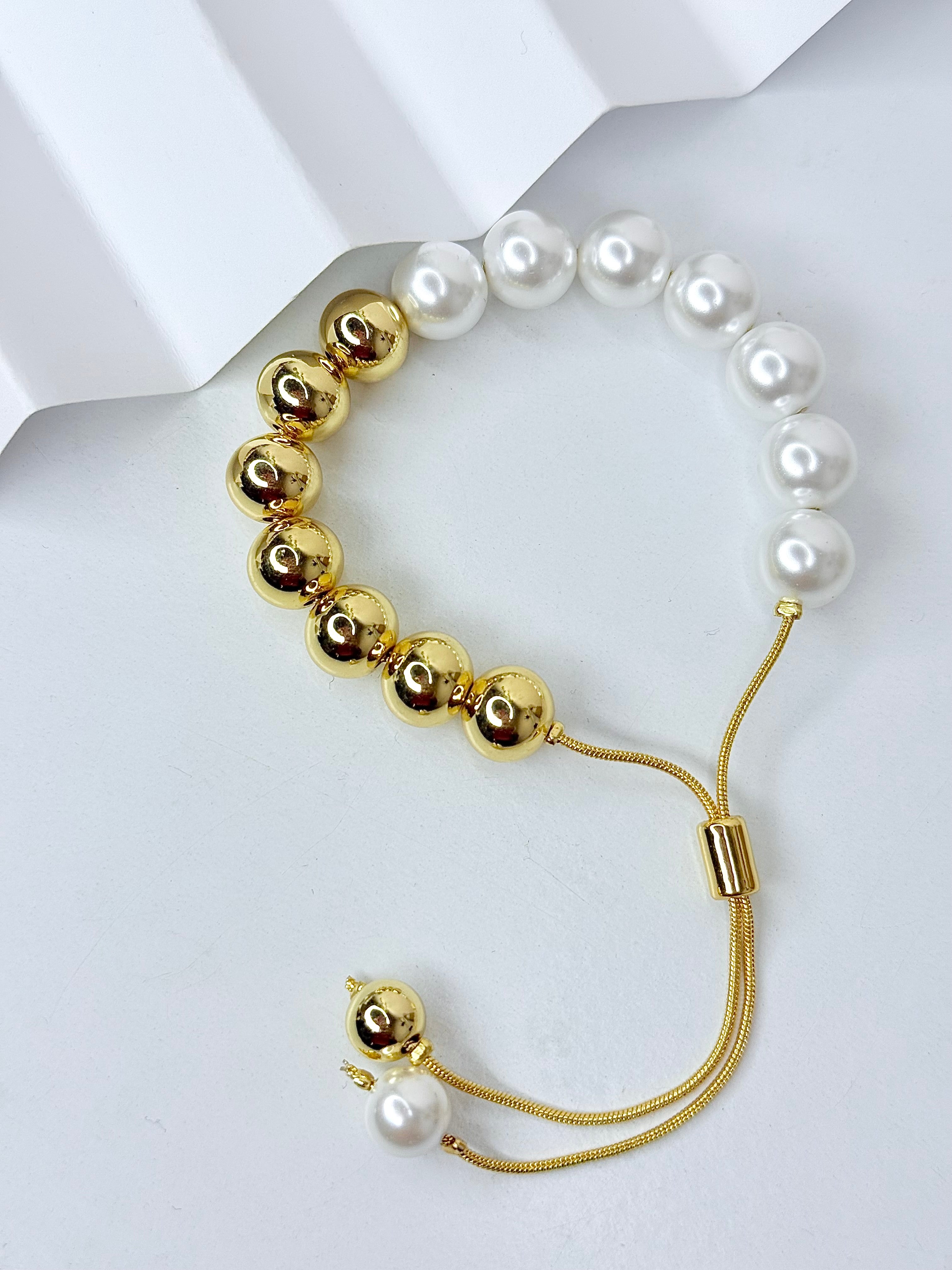 Ray Gold & Pearl Bracelet