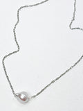 Silver Grey Pearl Necklace