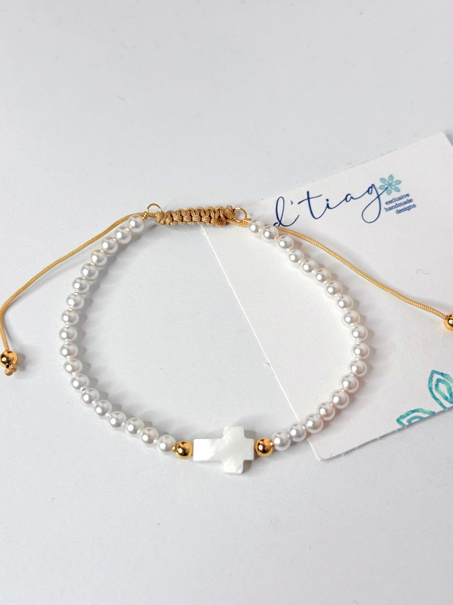 Cruz de la Fe en Nacar Bracelet