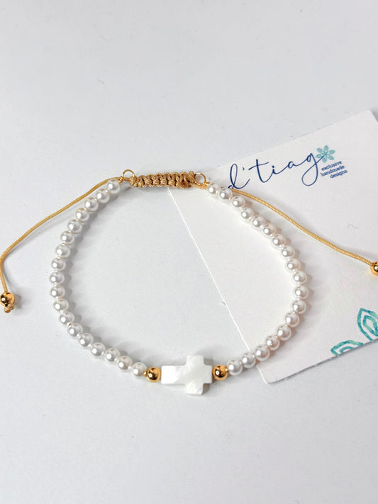Cruz de la Fe en Nacar Bracelet