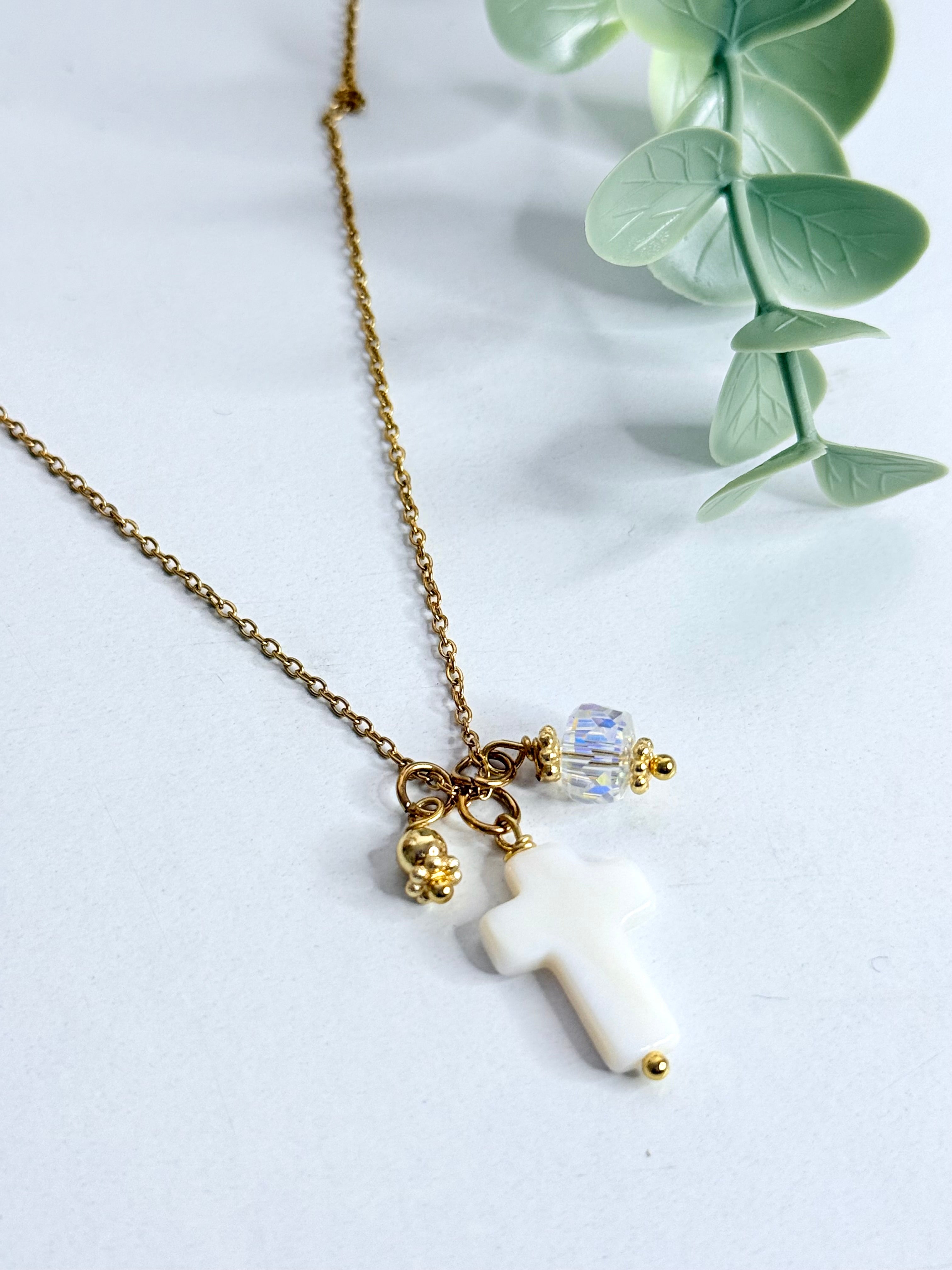 Cross Nacar Necklace