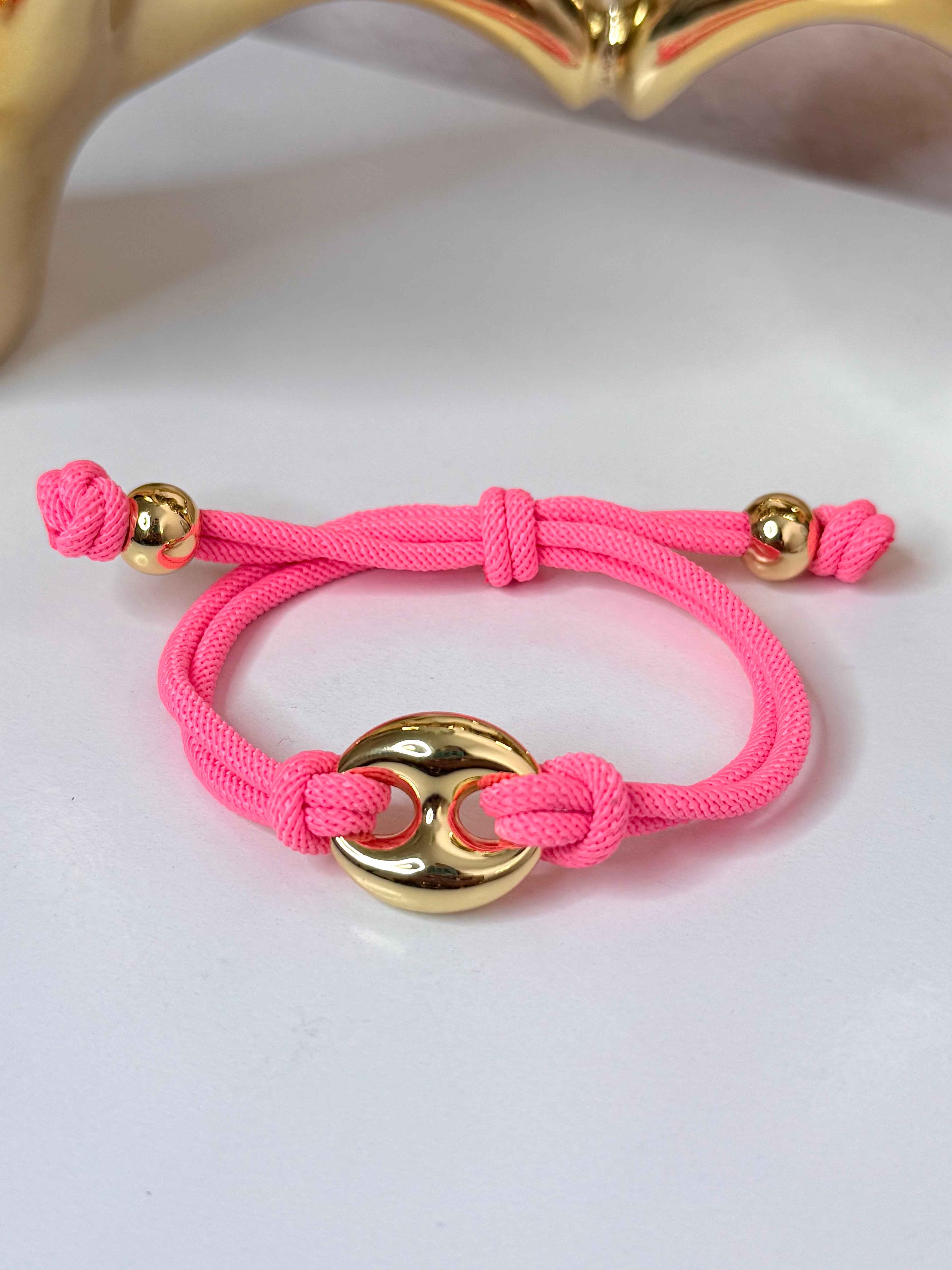 Guci Link Bracelet Pink