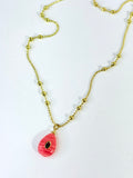 Coral Drop Necklace