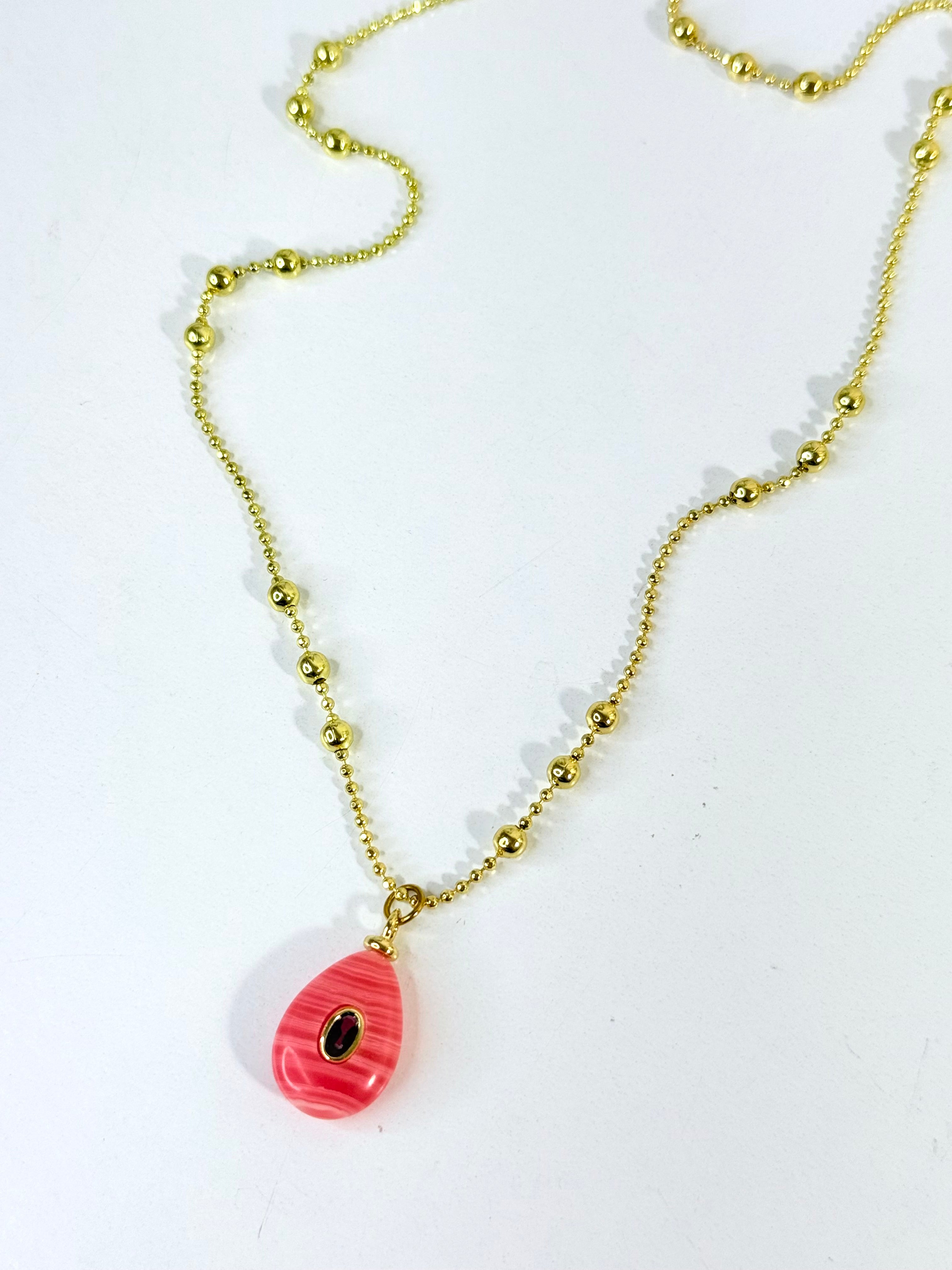 Coral Drop Necklace