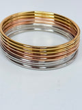 3 color Bangle Bracelets (medium)