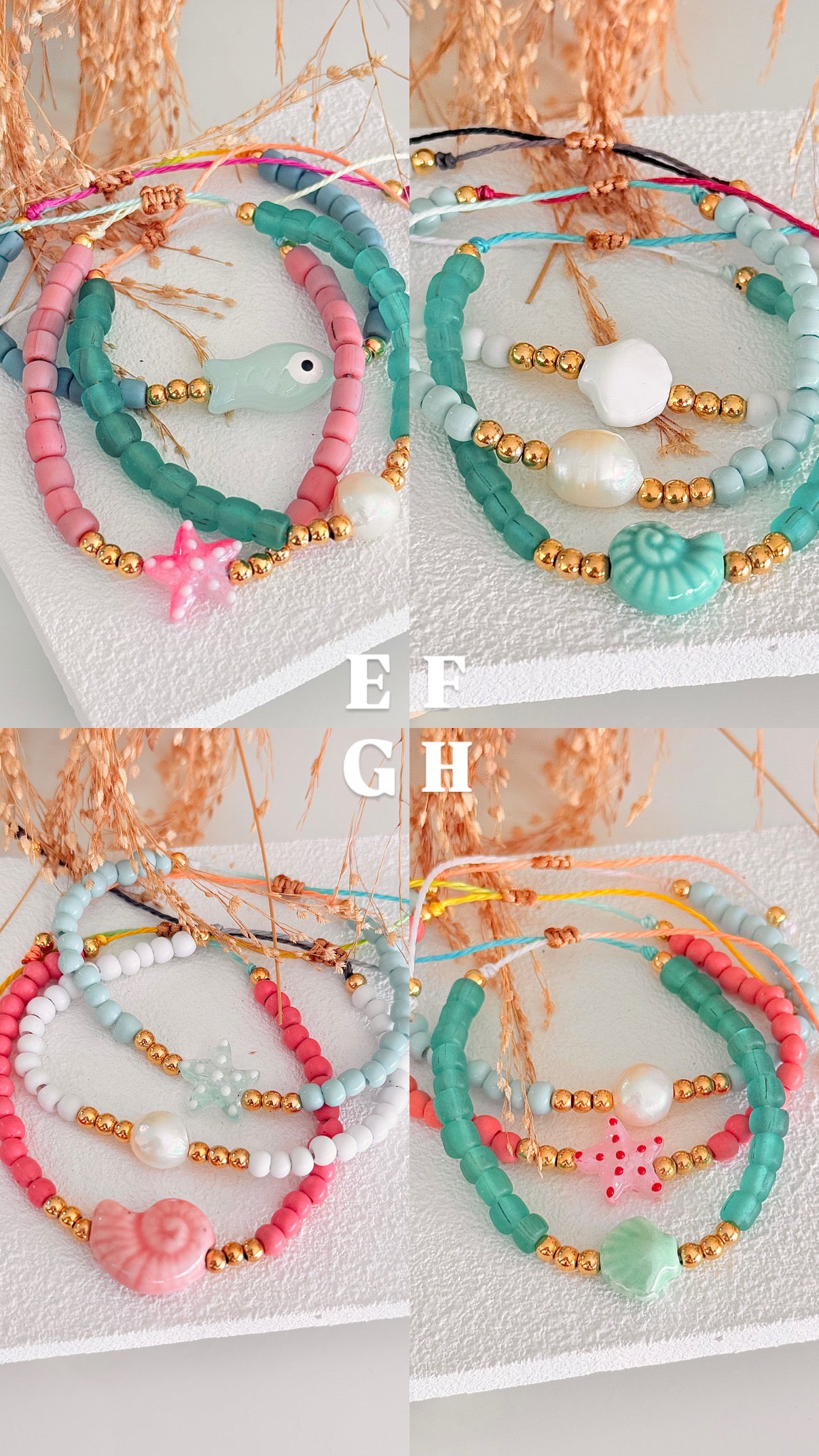 Sand Sea Bracelet: Set de 3 pulseras