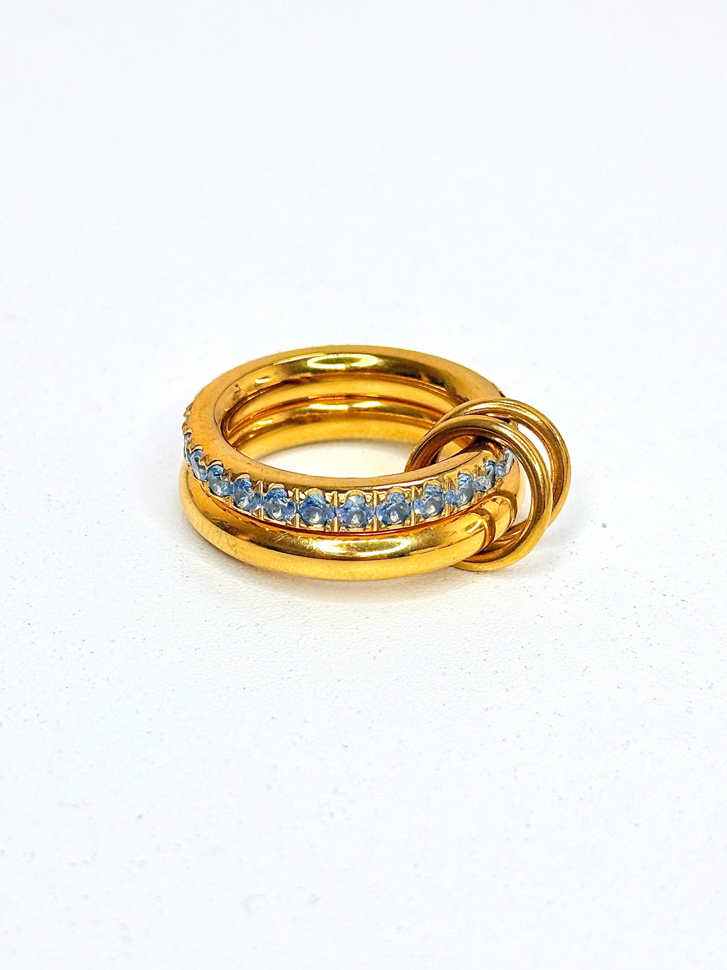 Blue Diamond double Ring