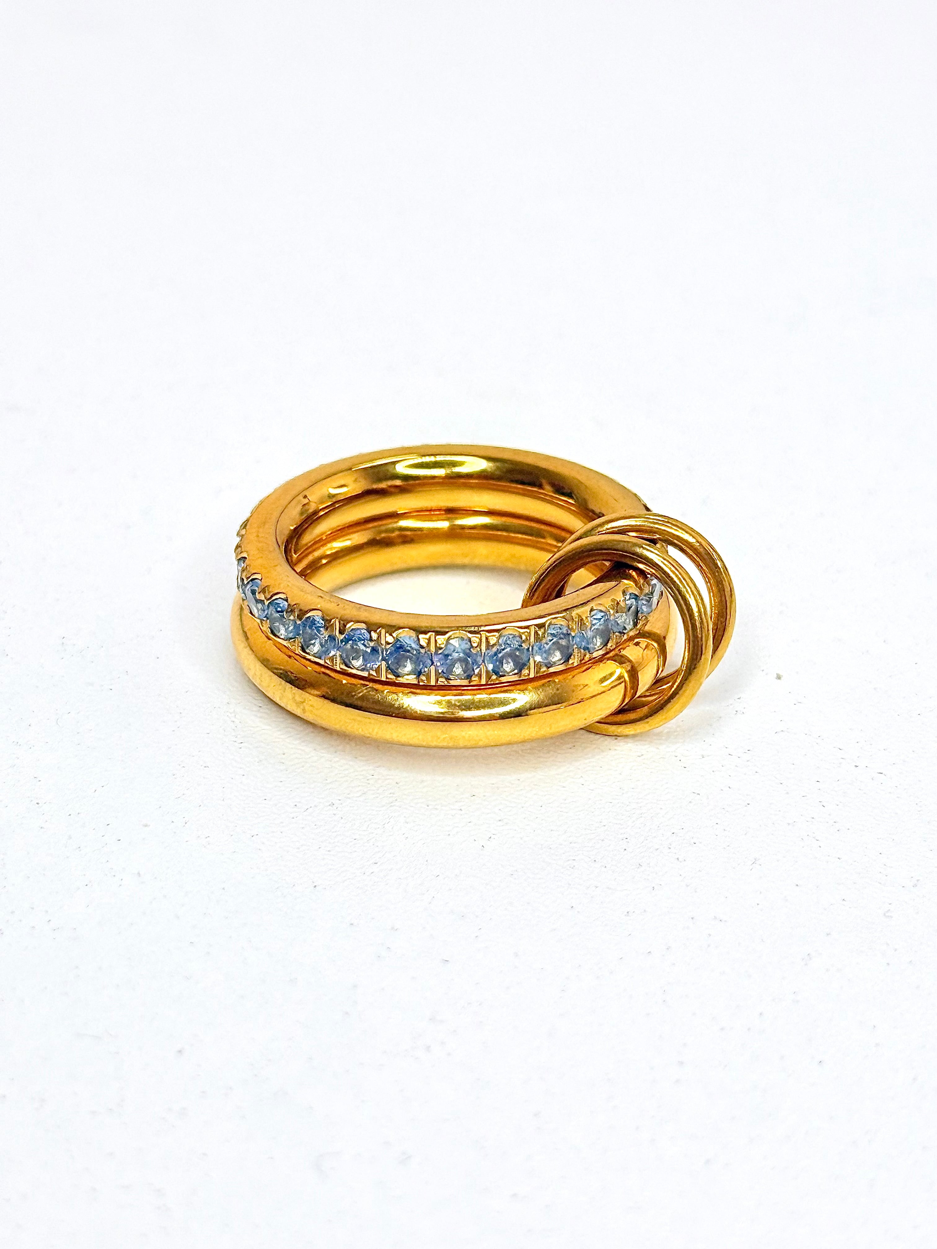 Blue Diamond double Ring