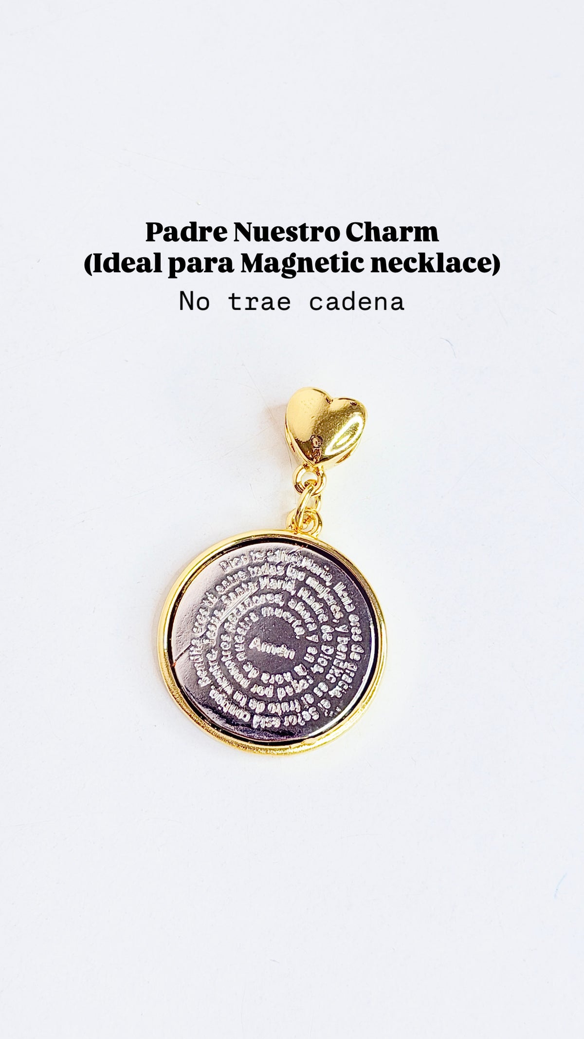 Padre Nuestro Charm for Magnetic Necklace