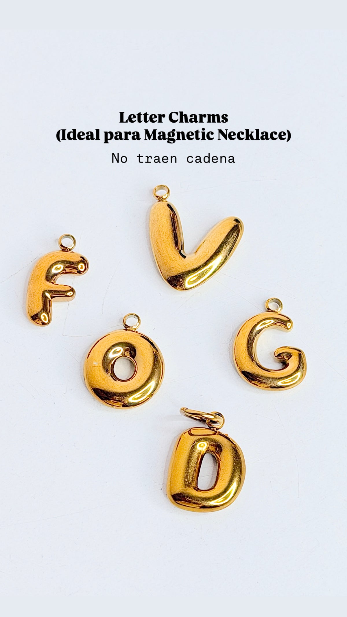 Letter Charm for Magnetic Necklace (no traen cadena)