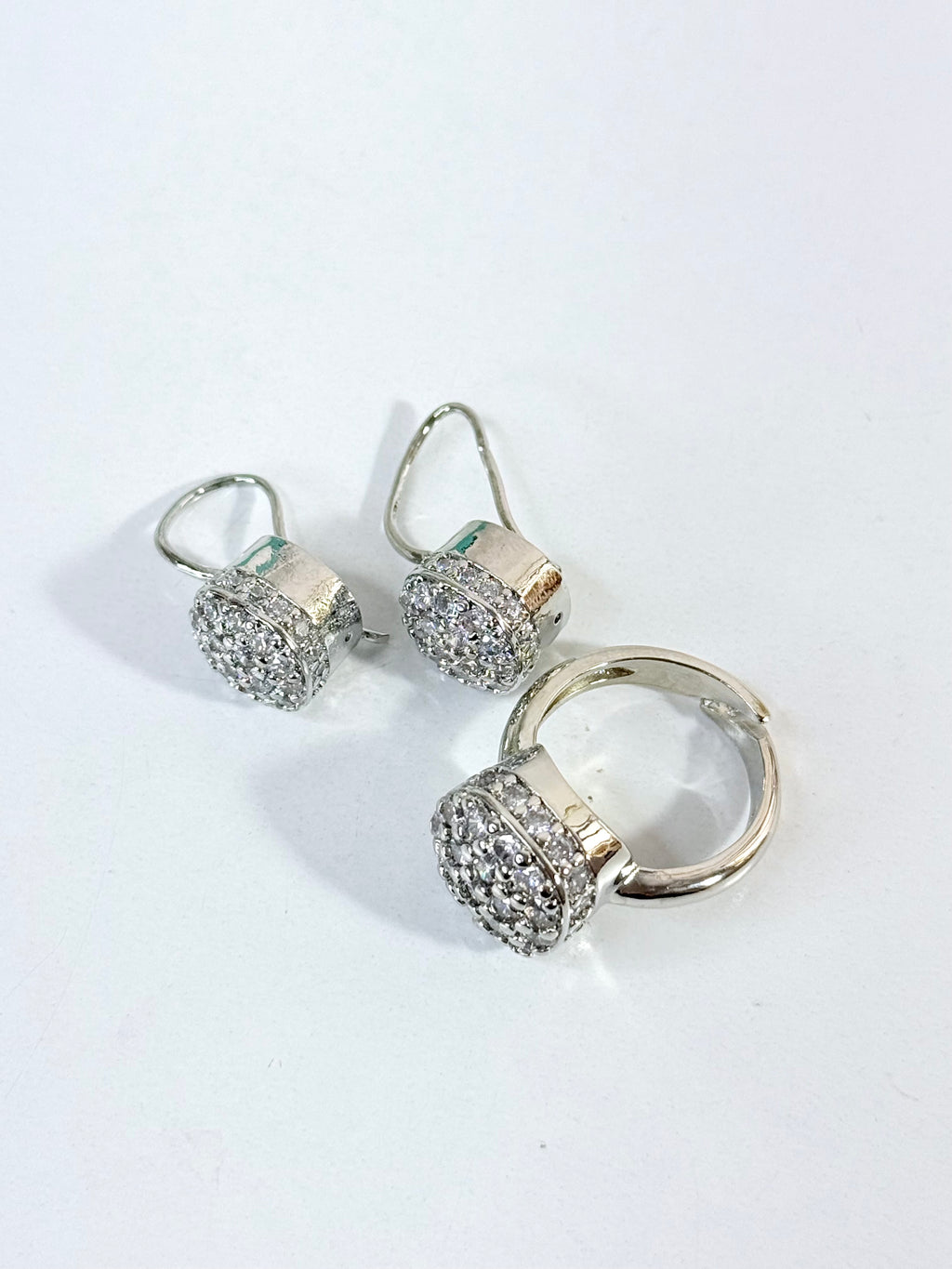 Silver Set Earrings & Ring