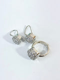 Silver Set Earrings & Ring