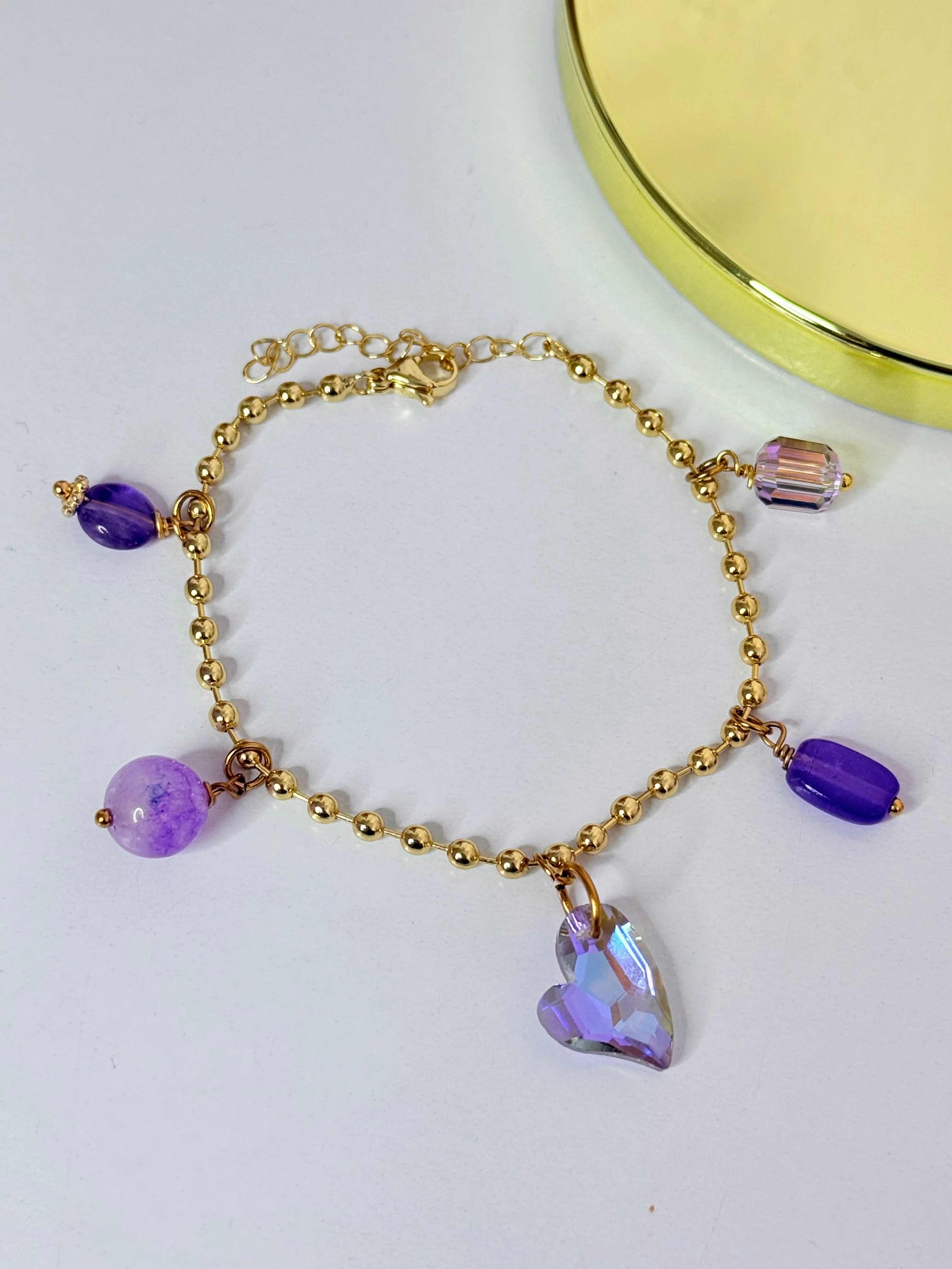 Purple Charms Bracelet
