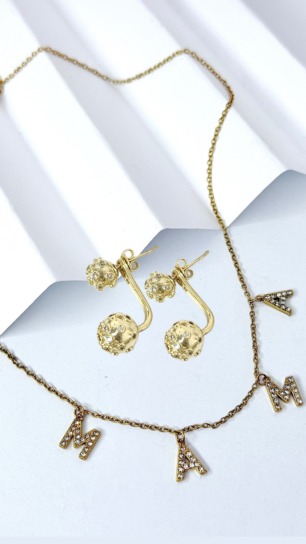 Para Mama Charm Necklace + Earrings