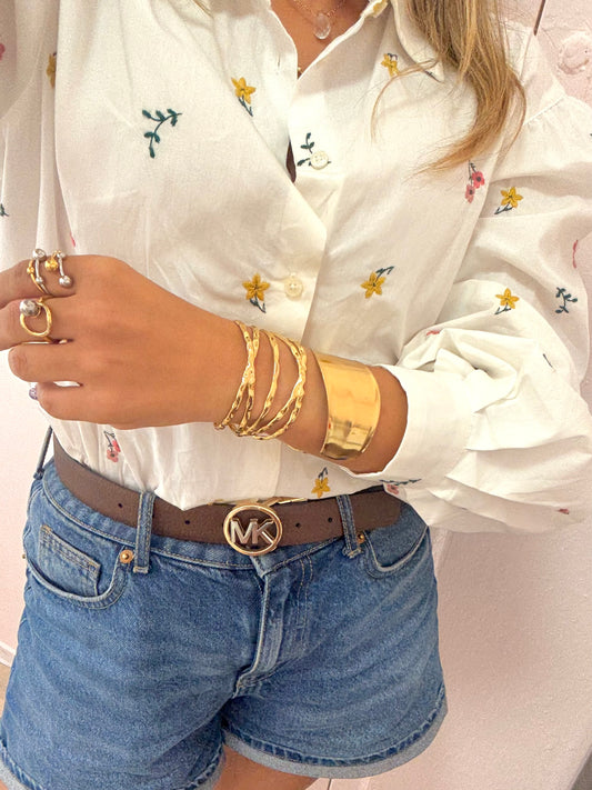Bold Gold Cuff Bracelet