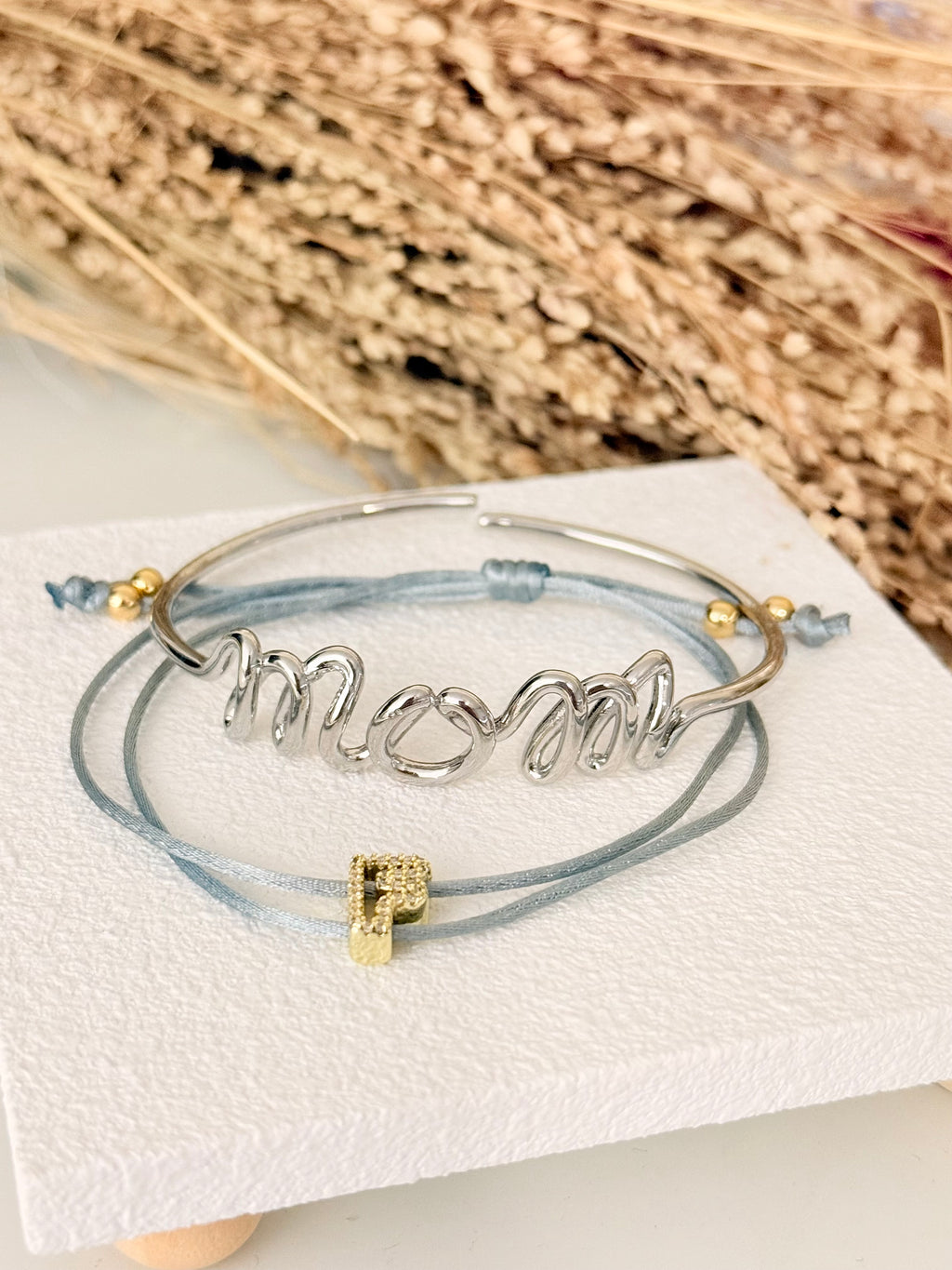 MoM & Letter Bracelet Set