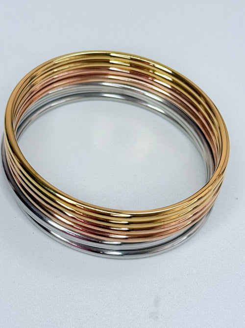 3 color Bangle Bracelets (medium)