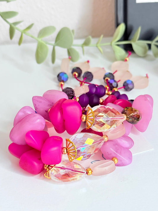 Color Bloom Bracelet- Pink