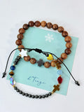 Hombre de Fe Set- Historia de Jesús Bracelet y Pulsera de madera