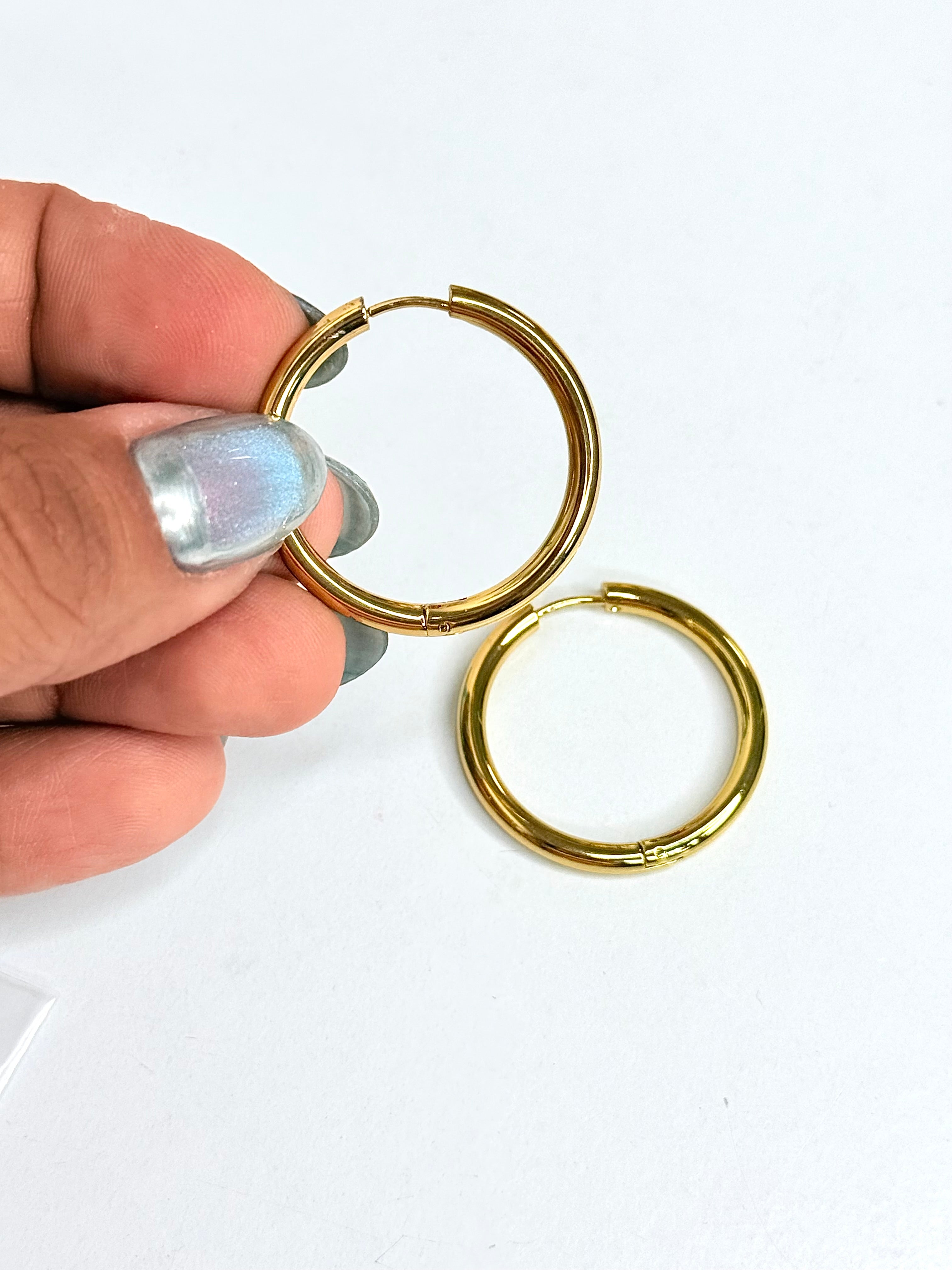 Gold Hoops Earrings