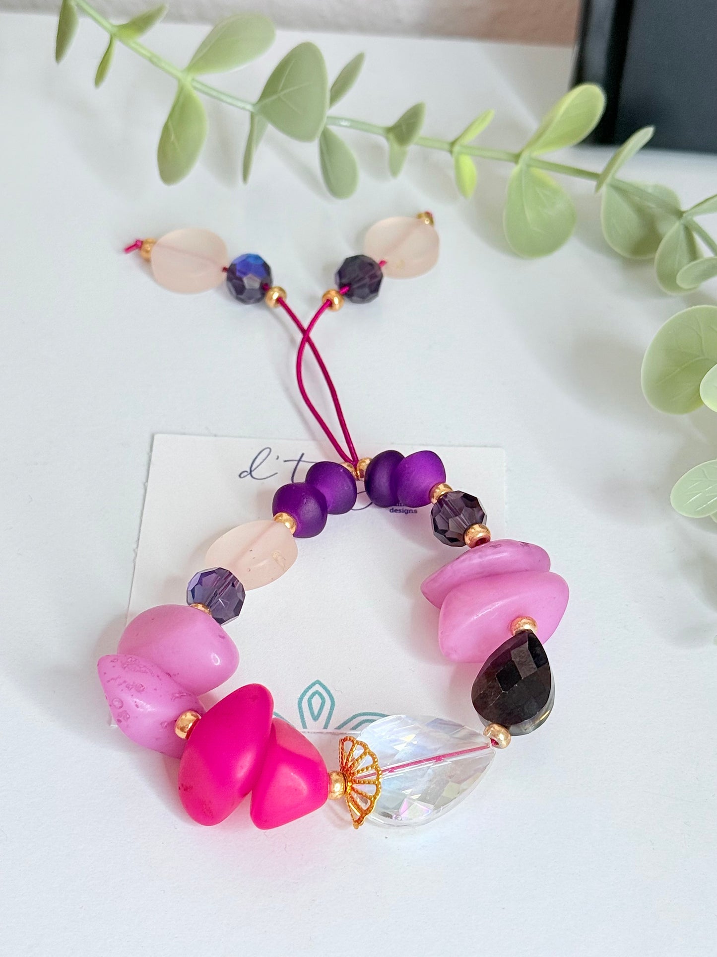 Color Bloom Bracelet- Pink