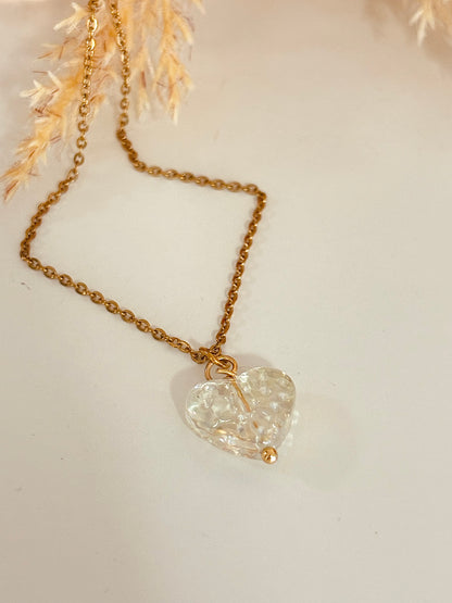 Clear Heart Necklace