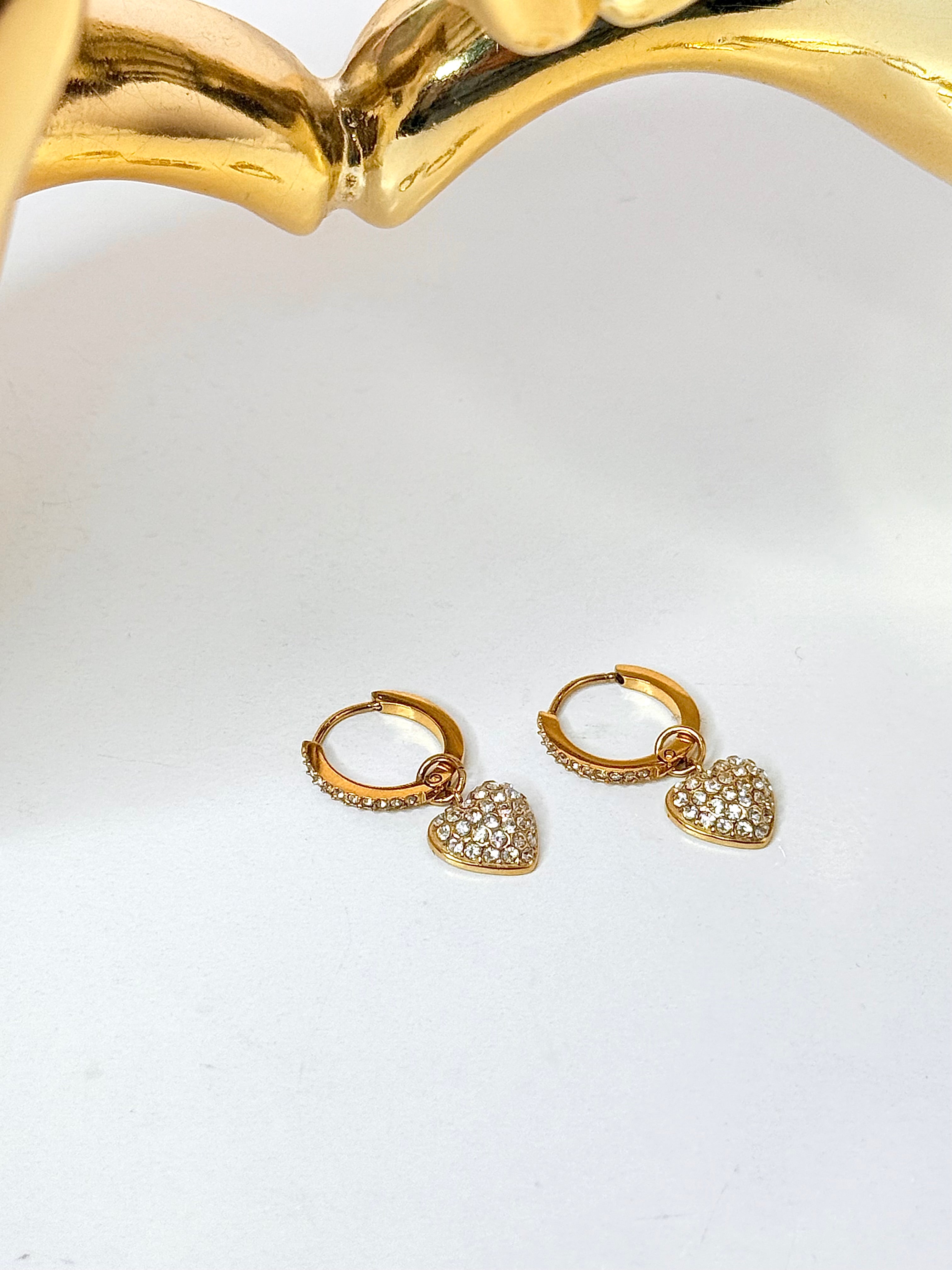 Mini Heart Cristal Earrings