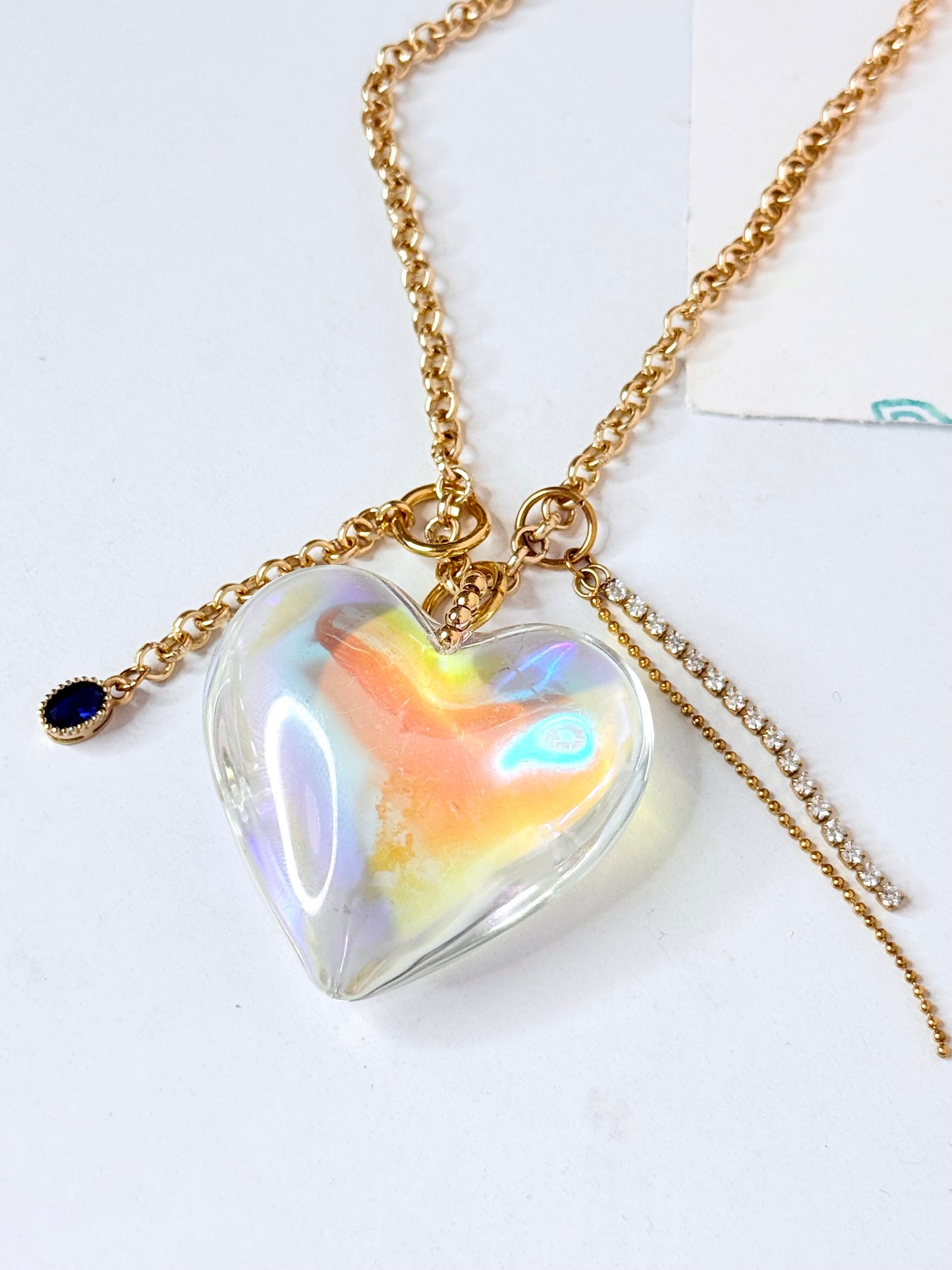 Boreal Chunky Clear Heart Necklace