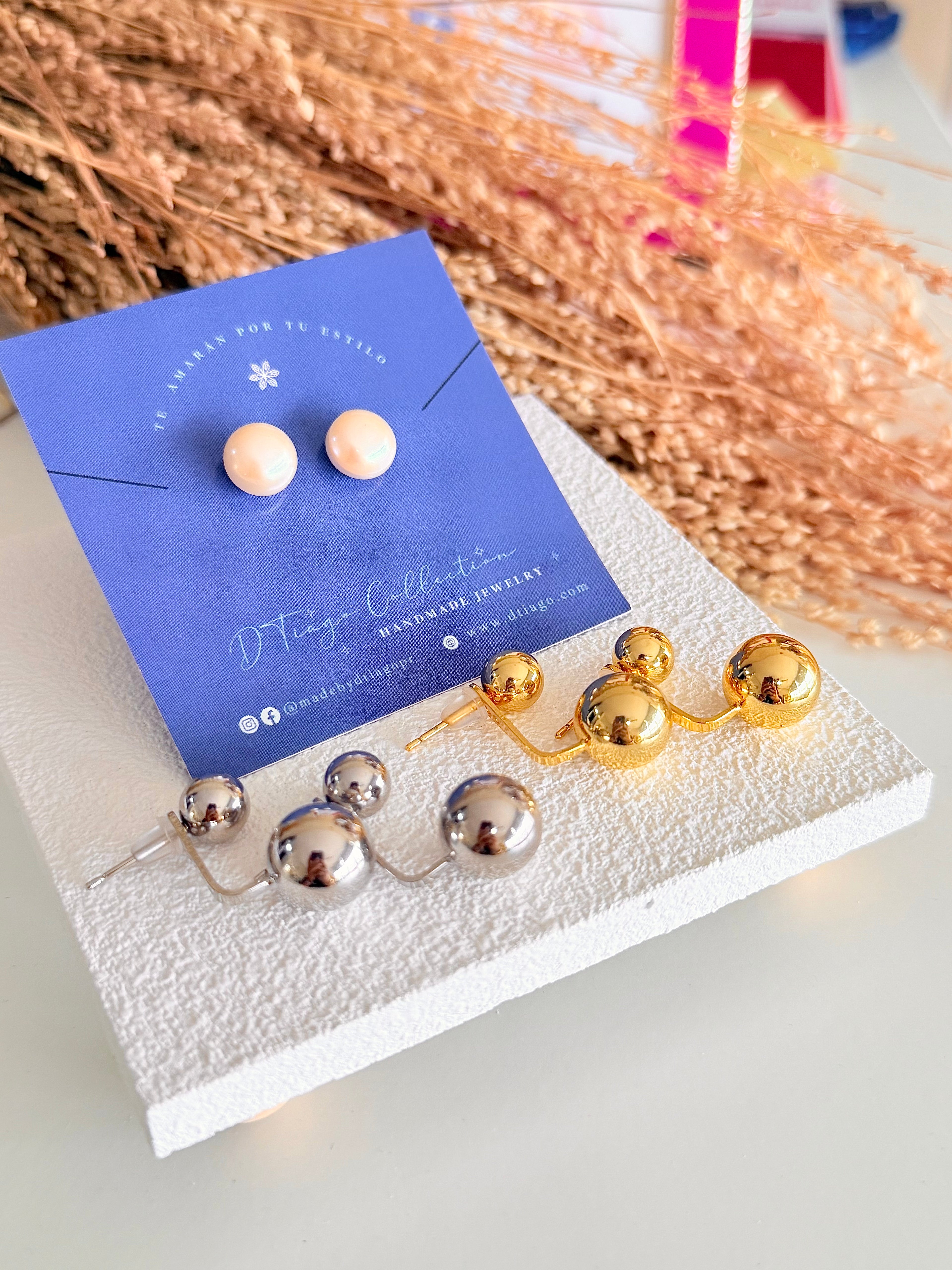 Super Bundle: Gold & Silver Alena Earrings + Free Pearl Studs