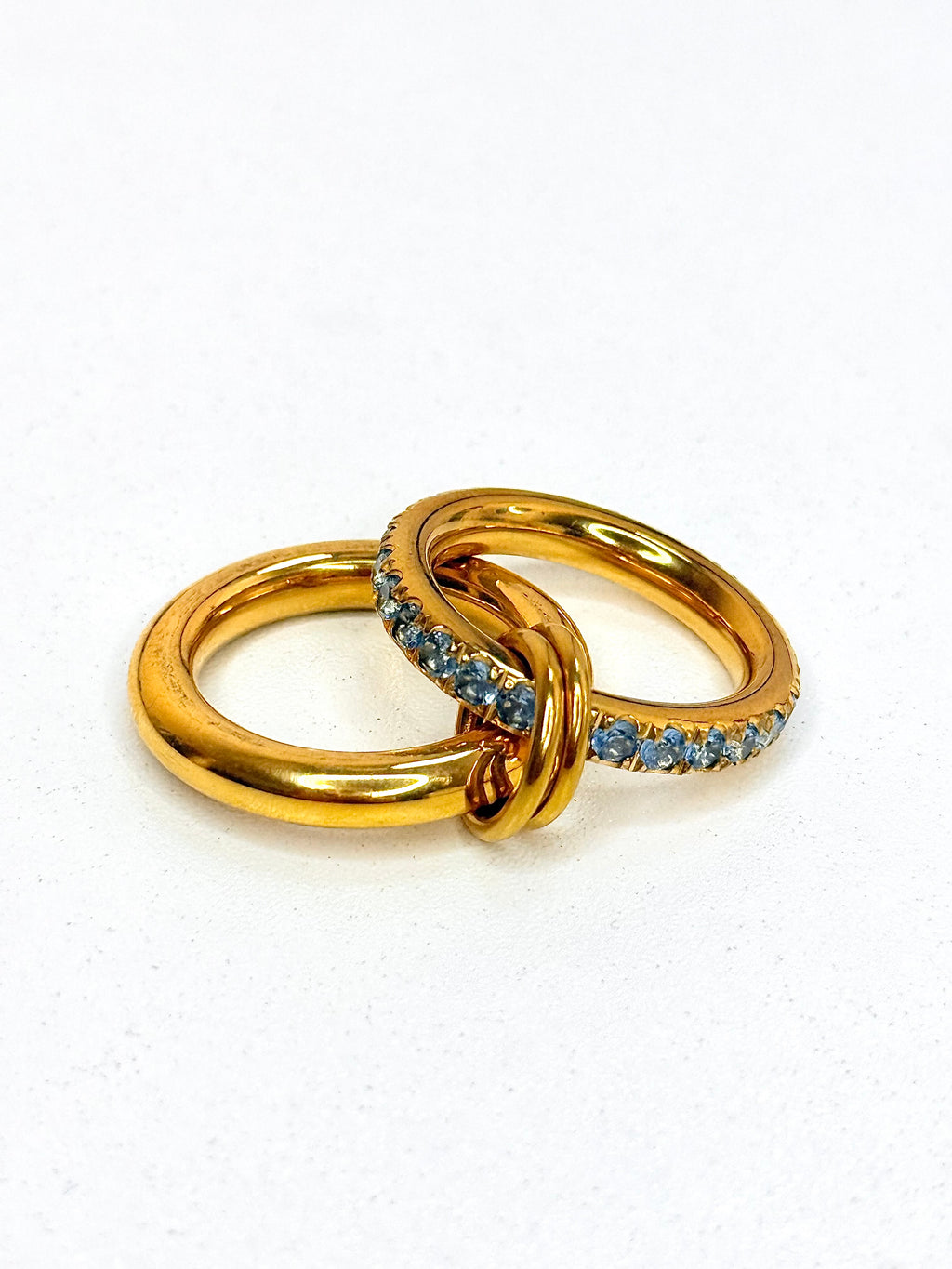 Blue Diamond double Ring