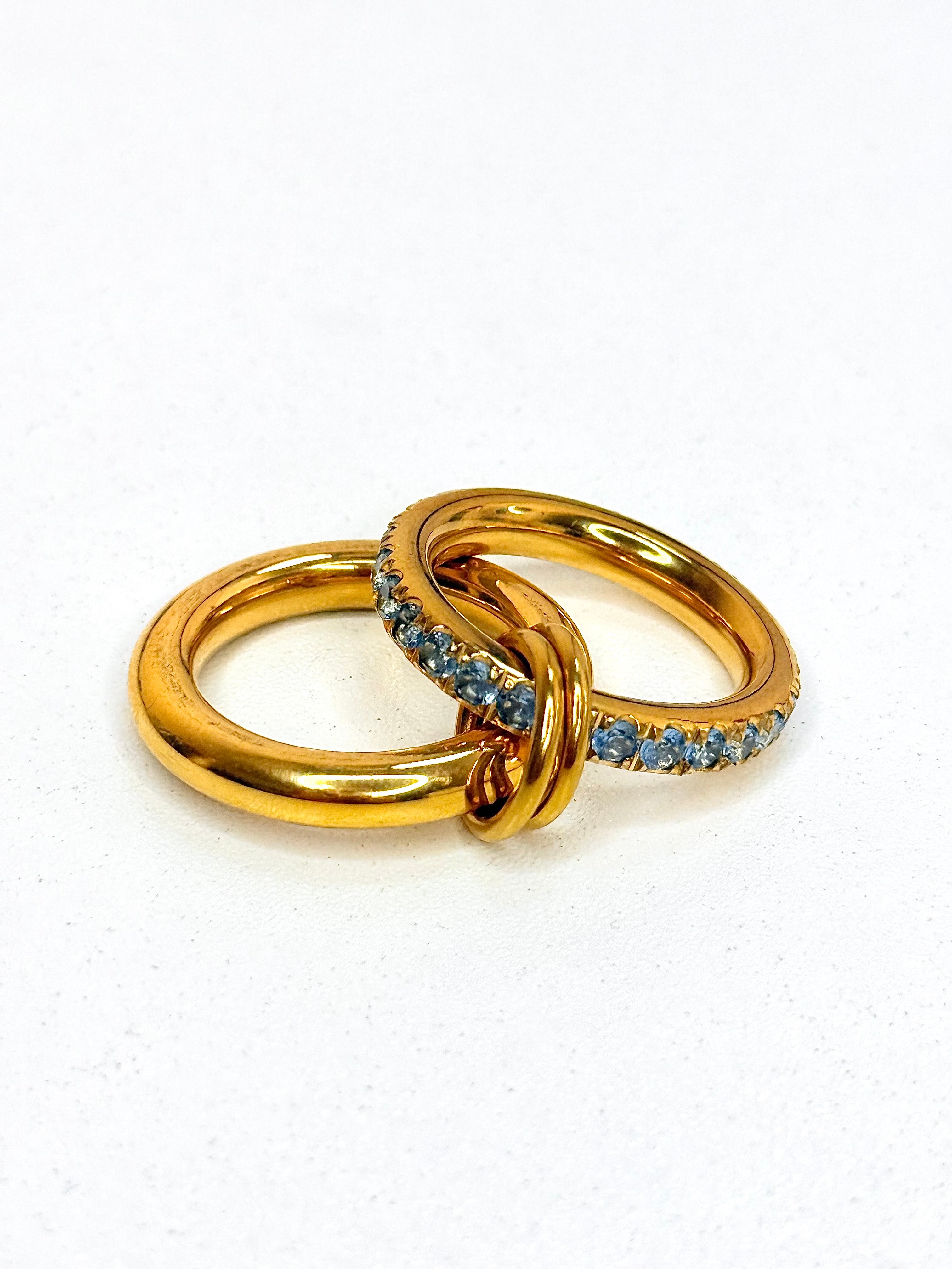 Blue Diamond double Ring