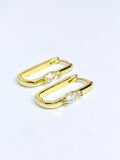 Single Cristal Hoop Earrings
