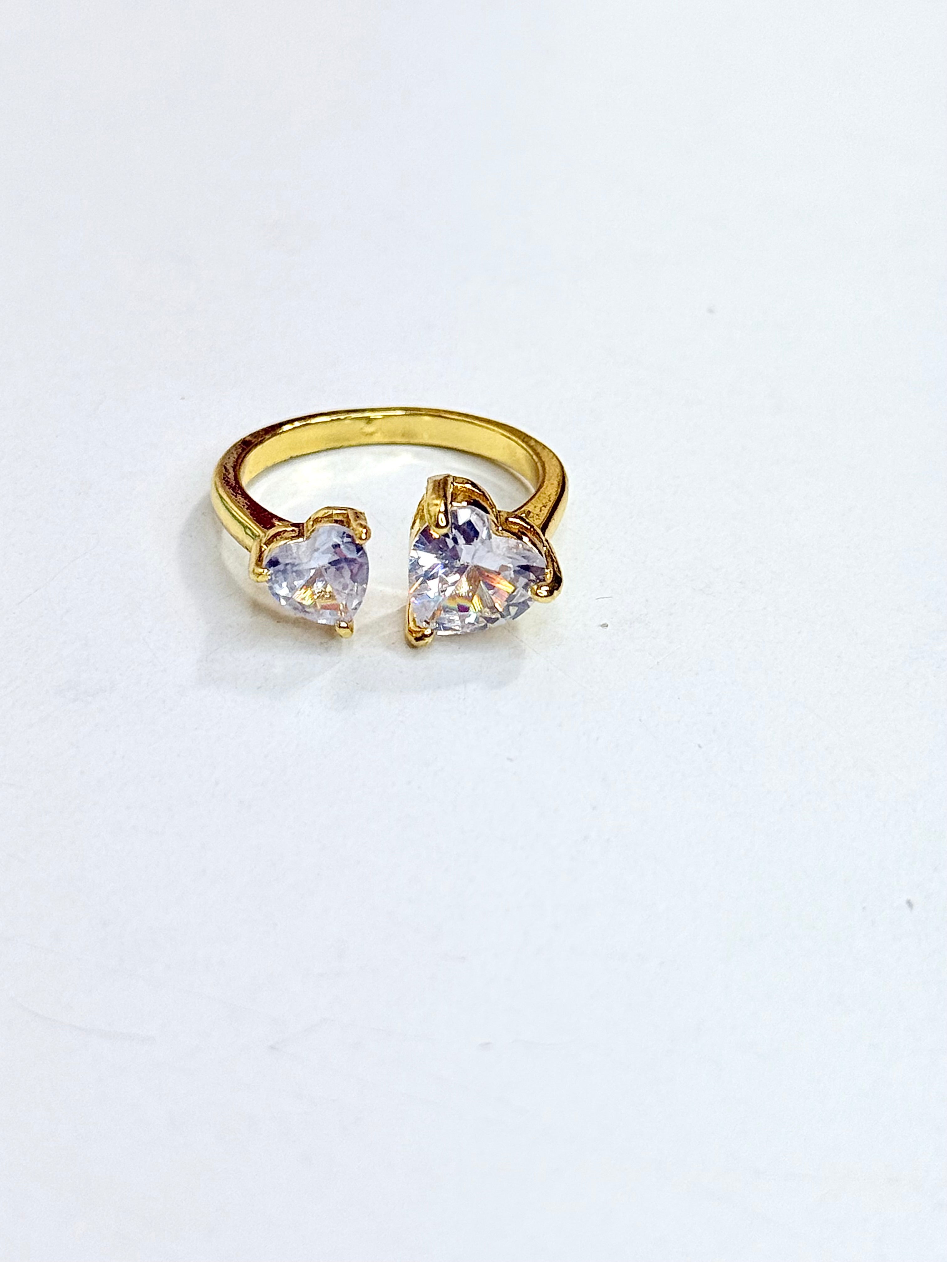 Double heart ring